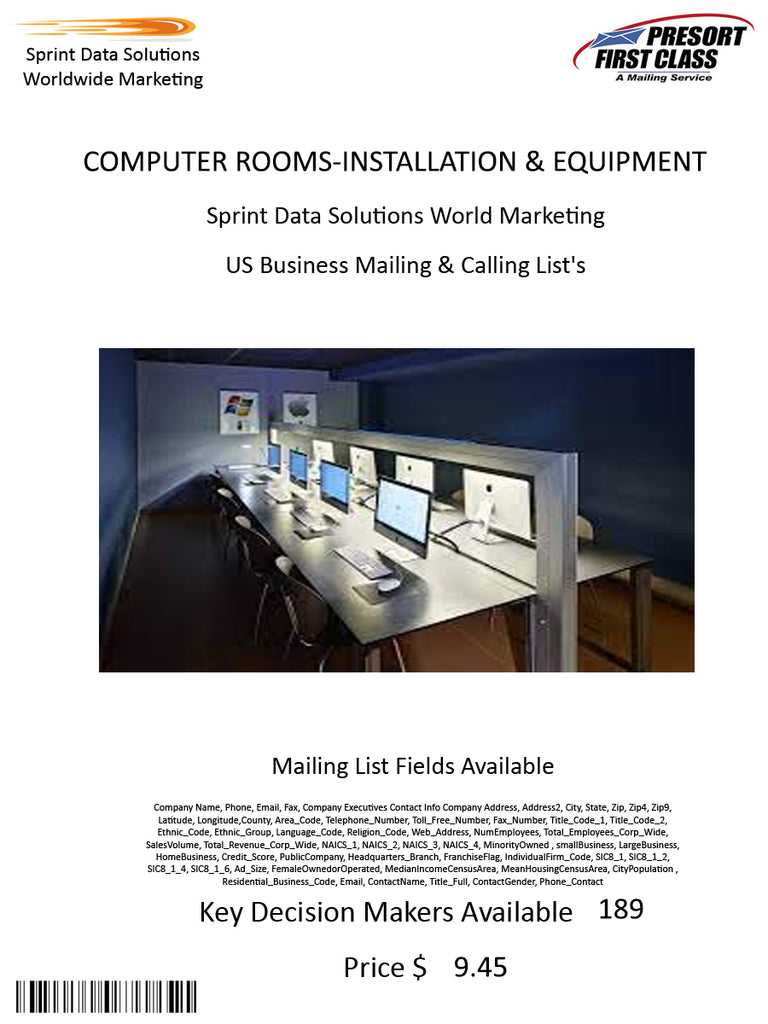 COMPUTER ROOMS-INSTALLATION & EQUIPMENT