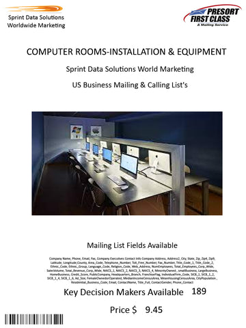 COMPUTER ROOMS-INSTALLATION & EQUIPMENT