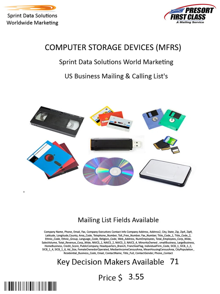 COMPUTER STORAGE DEVICES (MFRS)