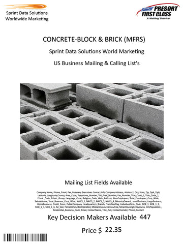 CONCRETE-BLOCK & BRICK (MFRS)