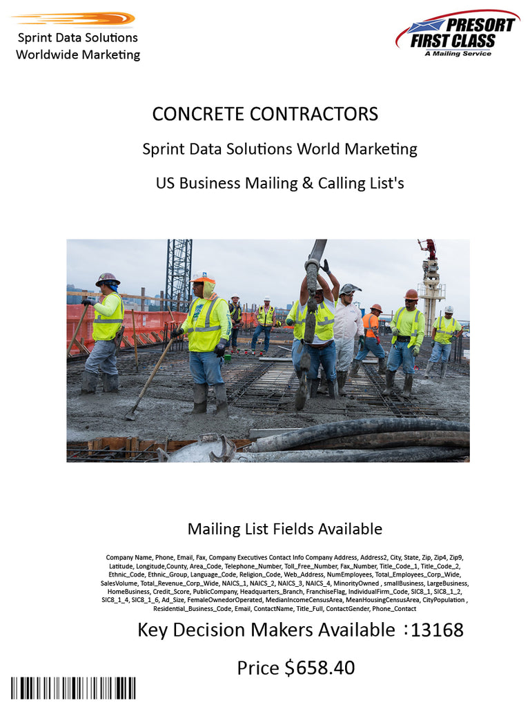 CONCRETE CONTRACTORS