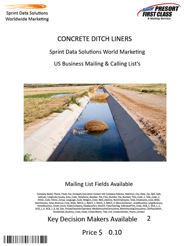 CONCRETE DITCH LINERS