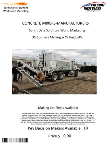 CONCRETE MIXERS-MANUFACTURERS