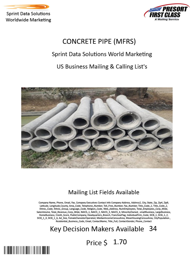 CONCRETE PIPE (MFRS)