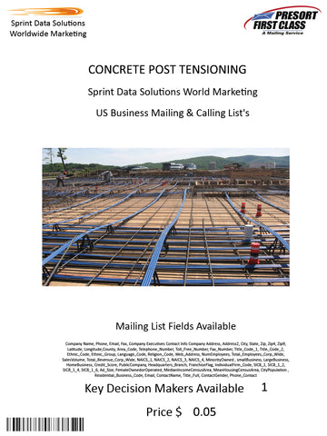 CONCRETE POST TENSIONING