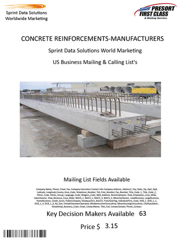 CONCRETE REINFORCEMENTS-MANUFACTURERS