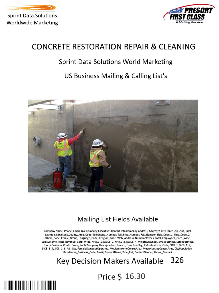 CONCRETE RESTORATION REPAIR & CLEANING