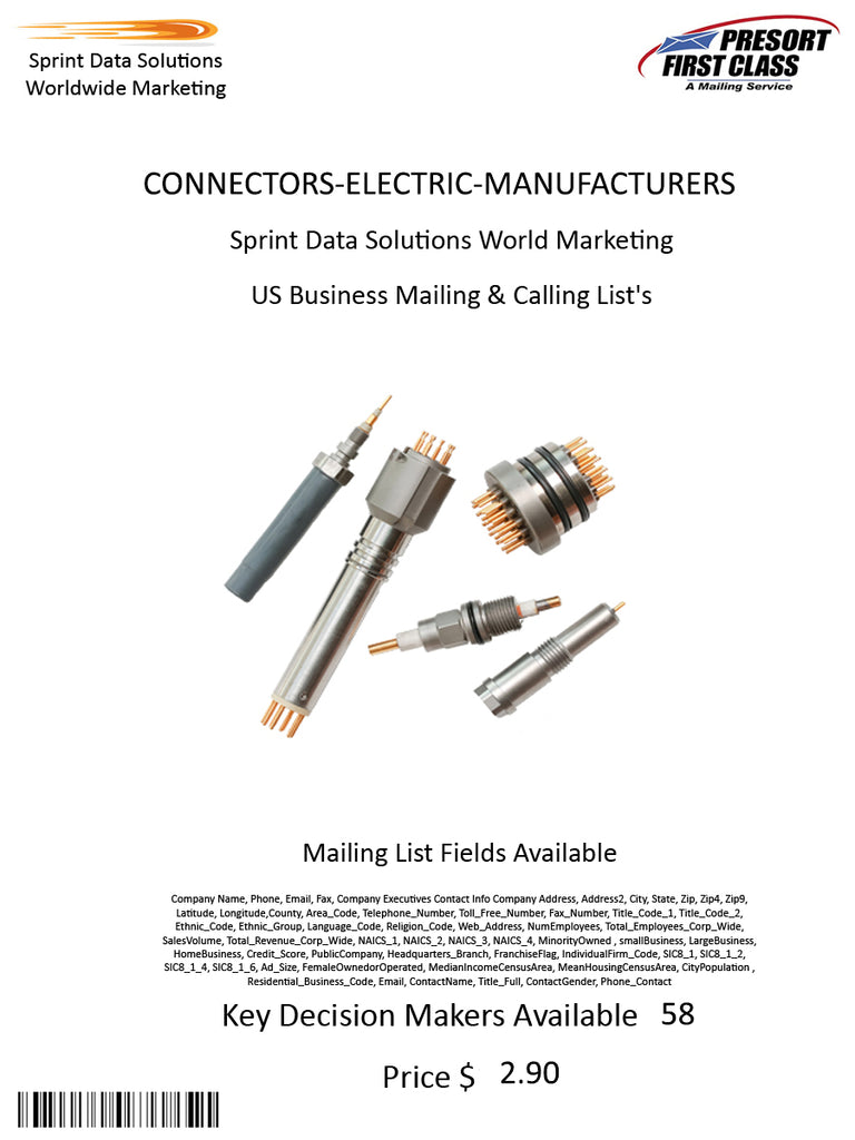 CONNECTORS-ELECTRIC-MANUFACTURERS