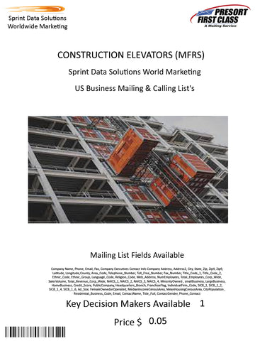 CONSTRUCTION ELEVATORS (MFRS)