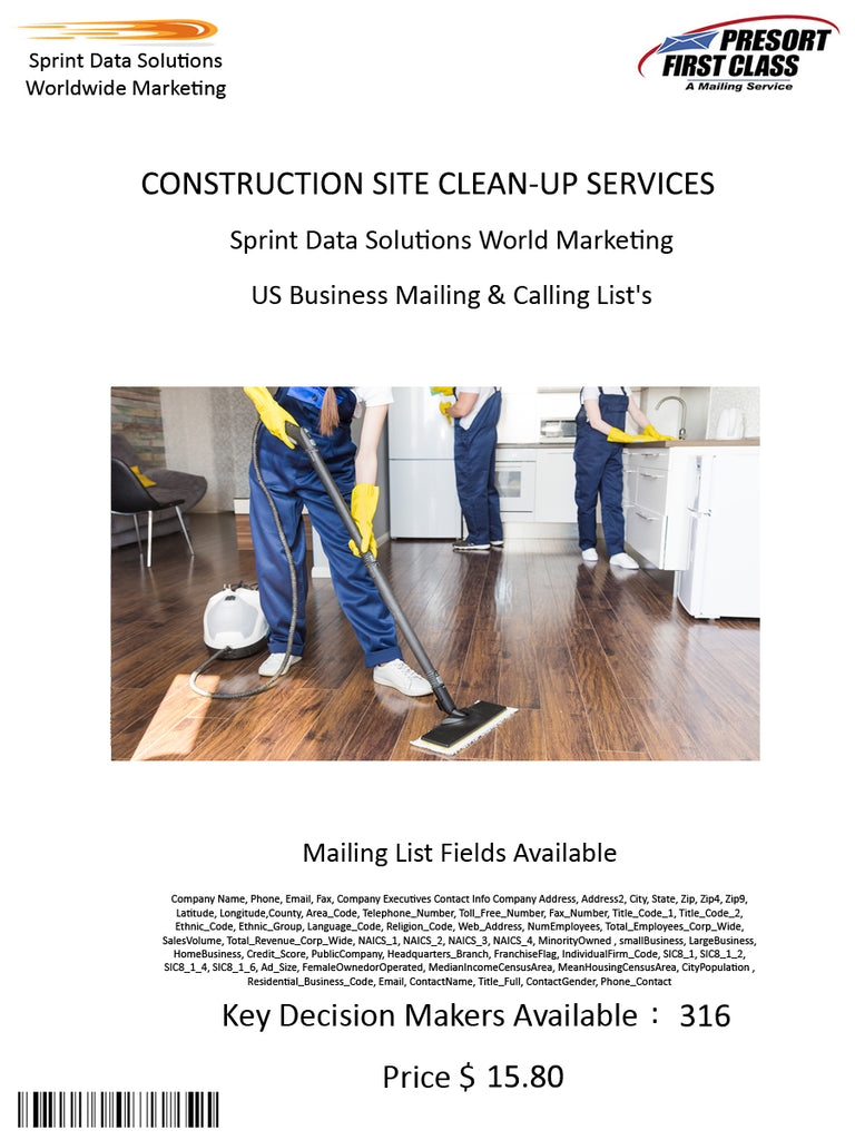 CONSTRUCTION SITE CLEAN-UP SERVICES