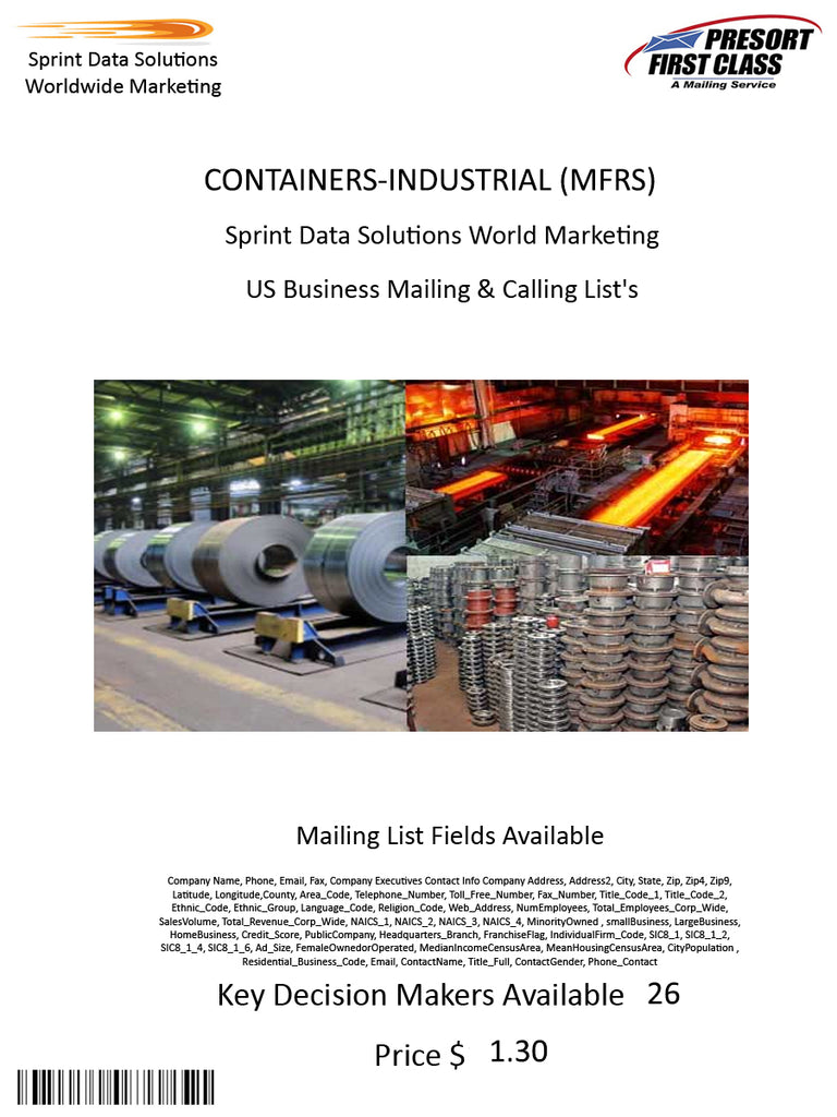 CONTAINERS-INDUSTRIAL (MFRS)