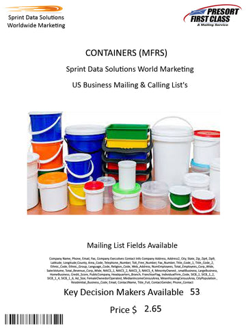 CONTAINERS (MFRS)