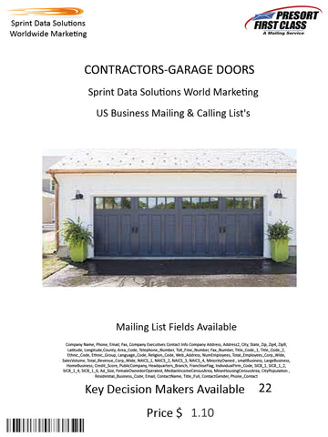 CONTRACTORS-GARAGE DOORS