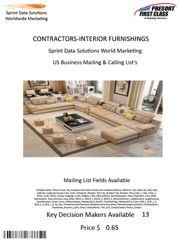 CONTRACTORS-INTERIOR FURNISHINGS