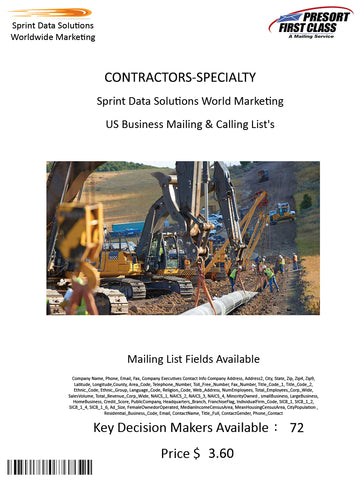 CONTRACTORS-SPECIALTY