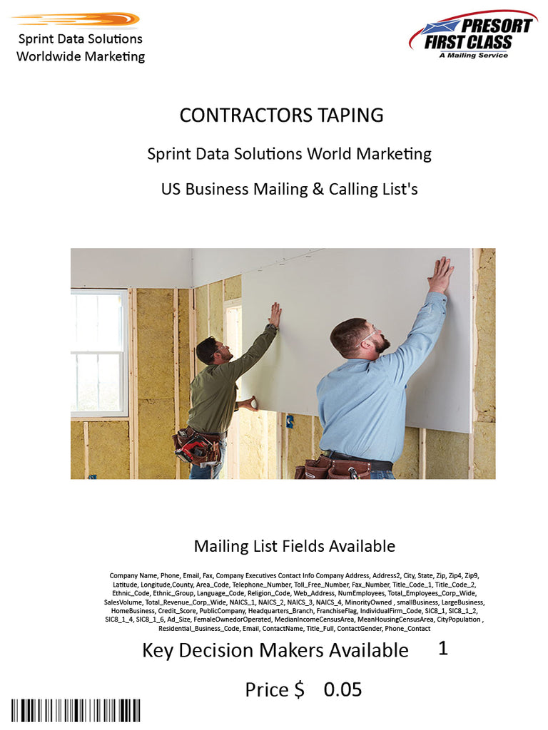 CONTRACTORS TAPING