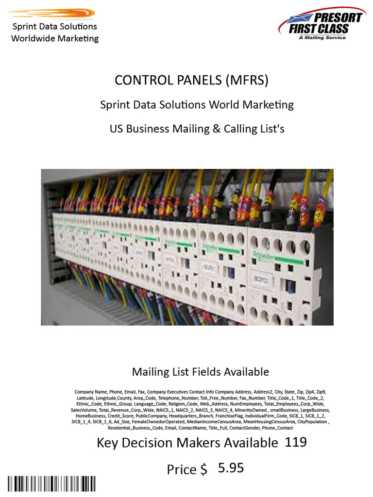 CONTROL PANELS (MFRS)