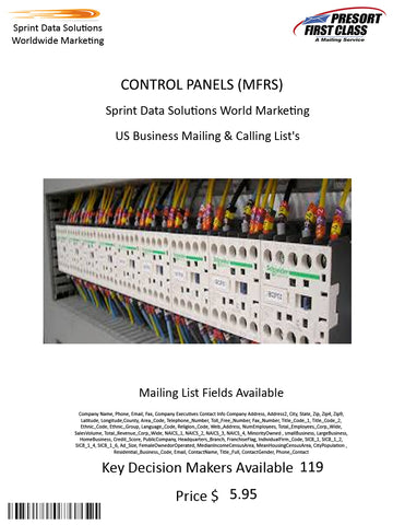 CONTROL PANELS (MFRS)