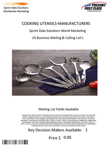 COOKING UTENSILS-MANUFACTURERS