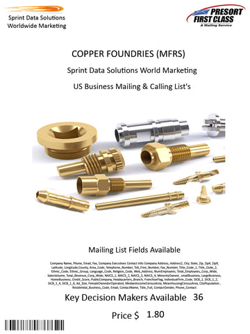 COPPER FOUNDRIES (MFRS)