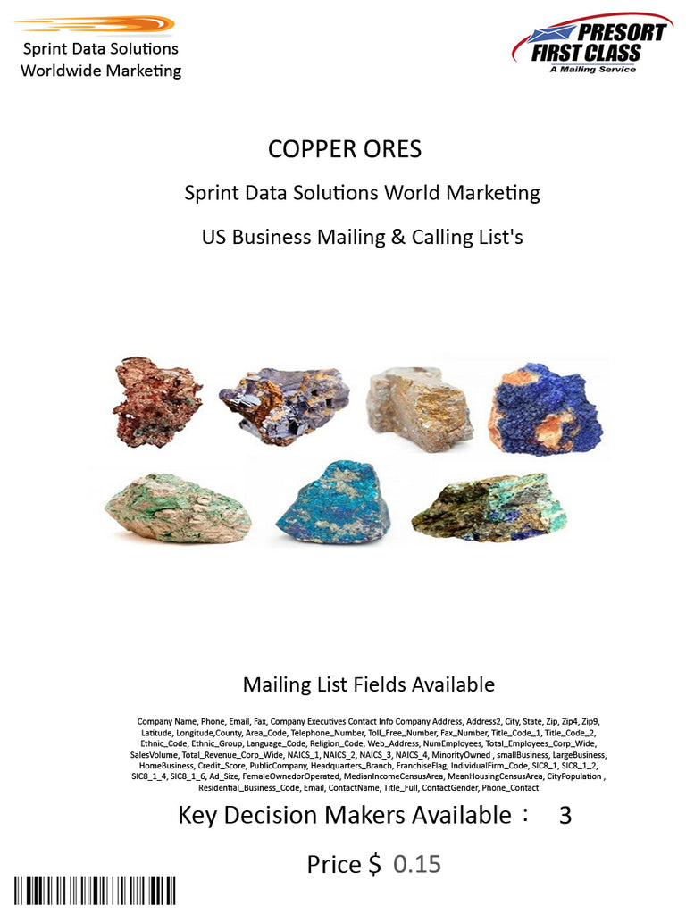 COPPER ORES