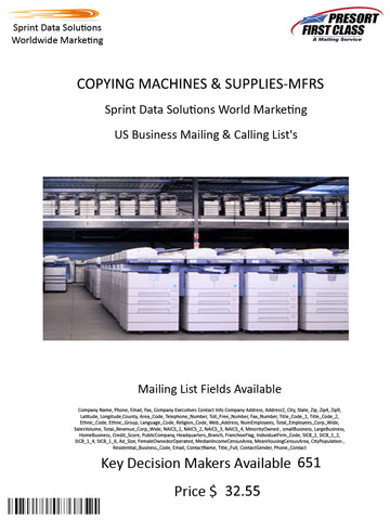 COPYING MACHINES & SUPPLIES-MFRS