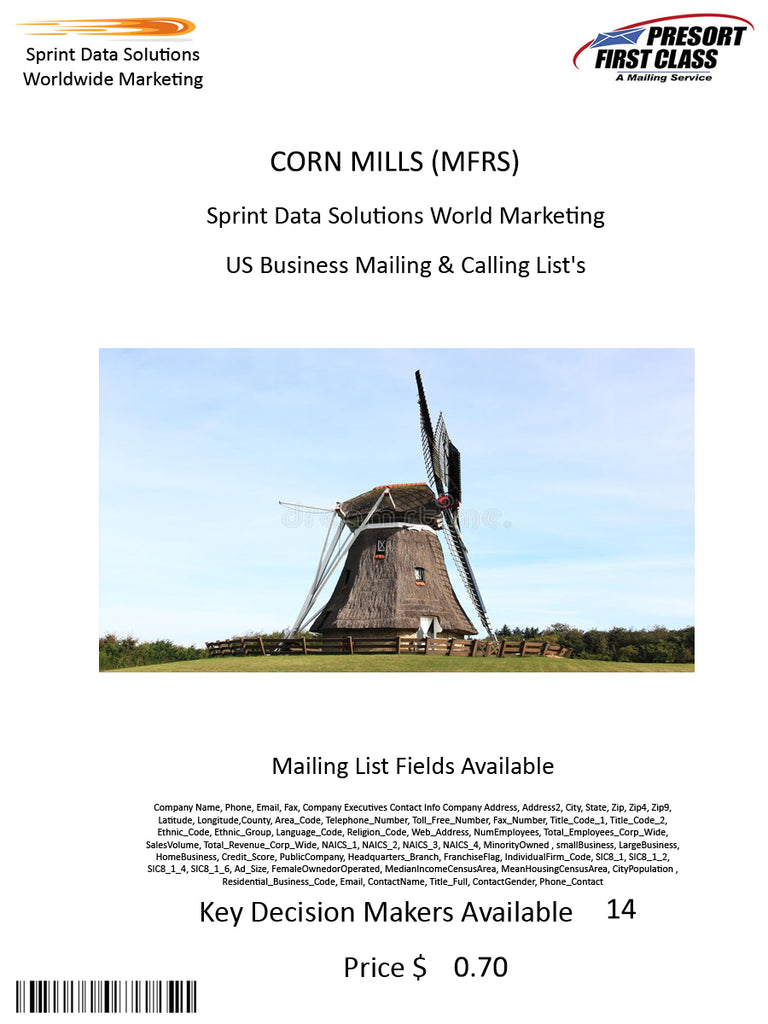 CORN MILLS (MFRS)