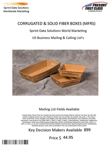 CORRUGATED & SOLID FIBER BOXES (MFRS)