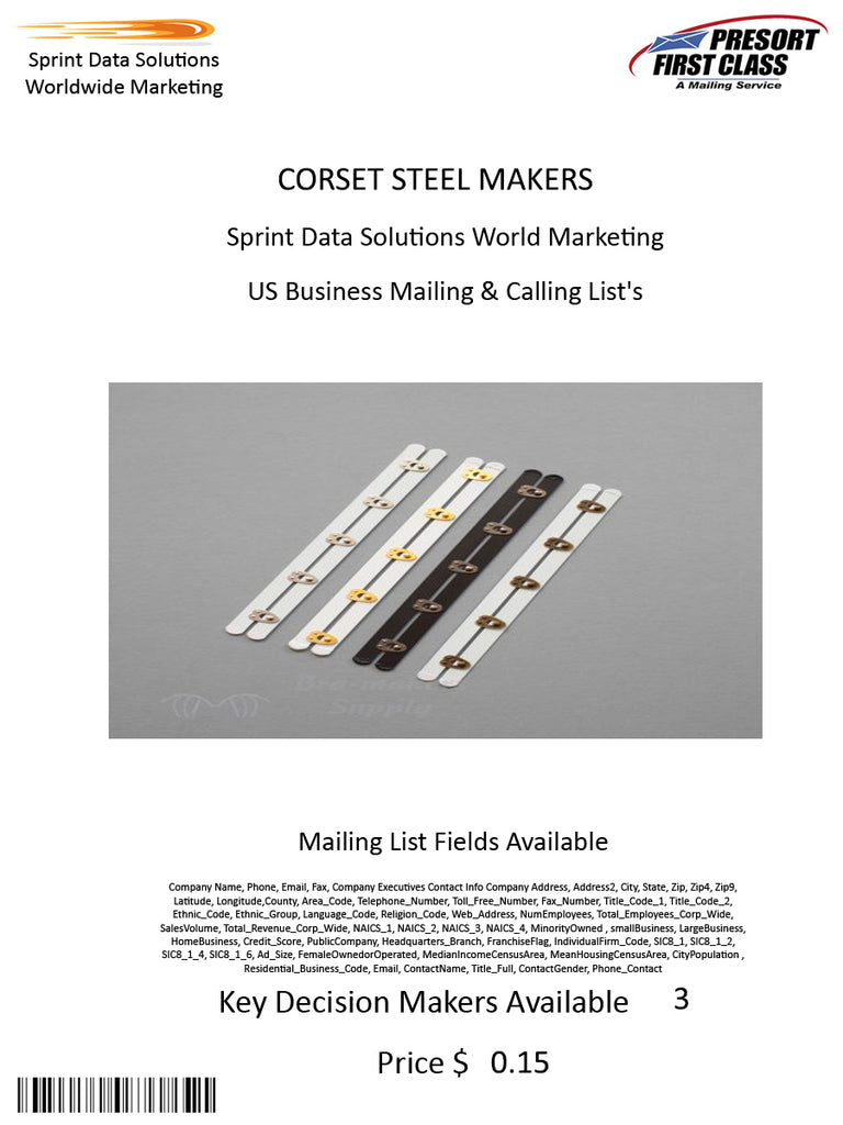 CORSET STEEL MAKERS