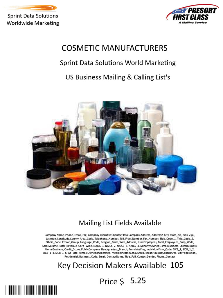 COSMETIC MANUFACTURERS