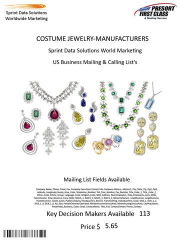 COSTUME JEWELRY-MANUFACTURERS