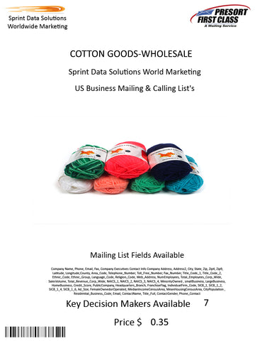 COTTON GOODS-WHOLESALE