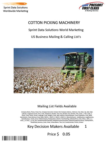 COTTON PICKING MACHINERY