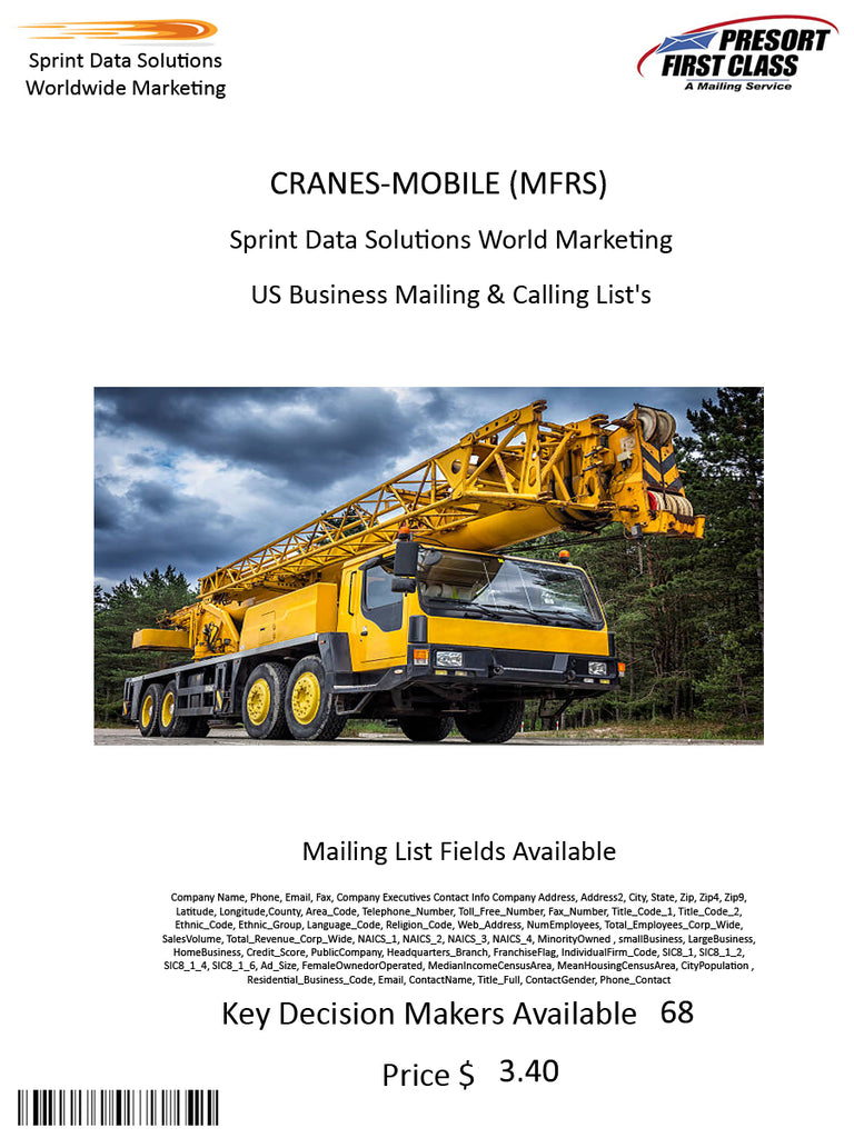 CRANES-MOBILE (MFRS)