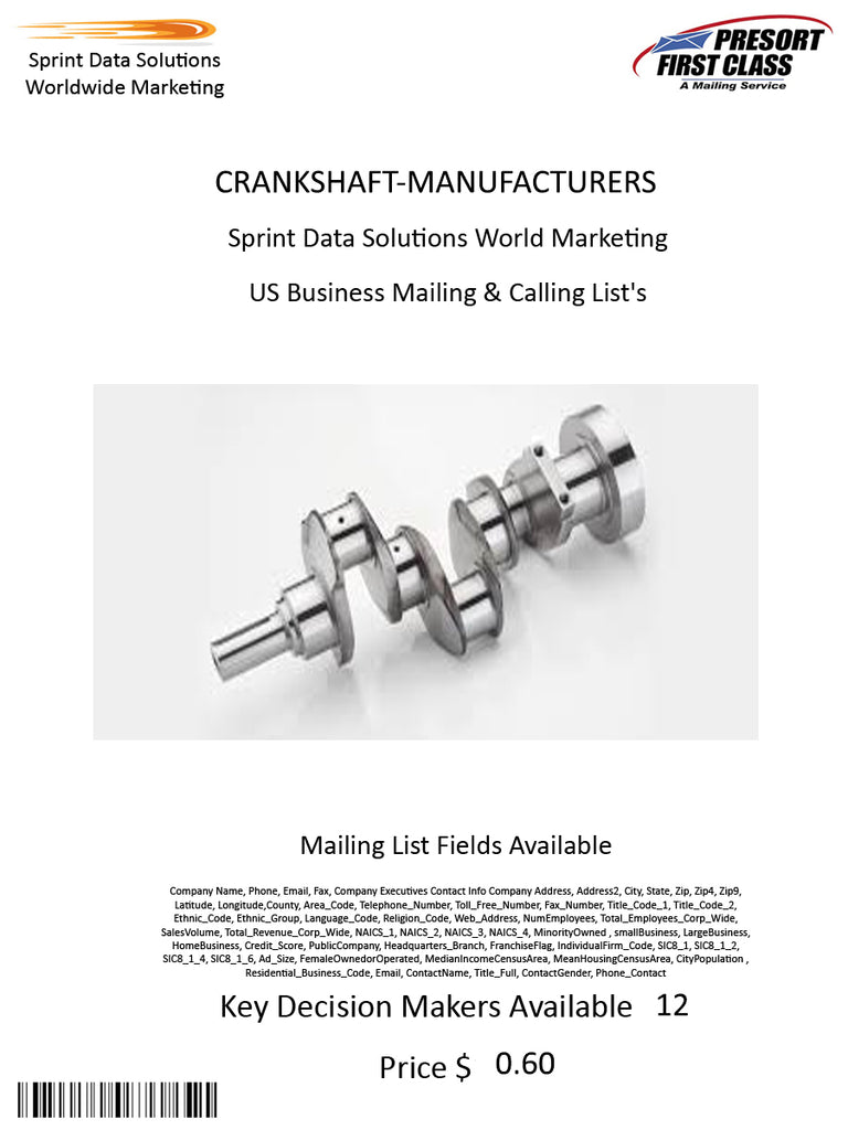 CRANKSHAFT-MANUFACTURERS