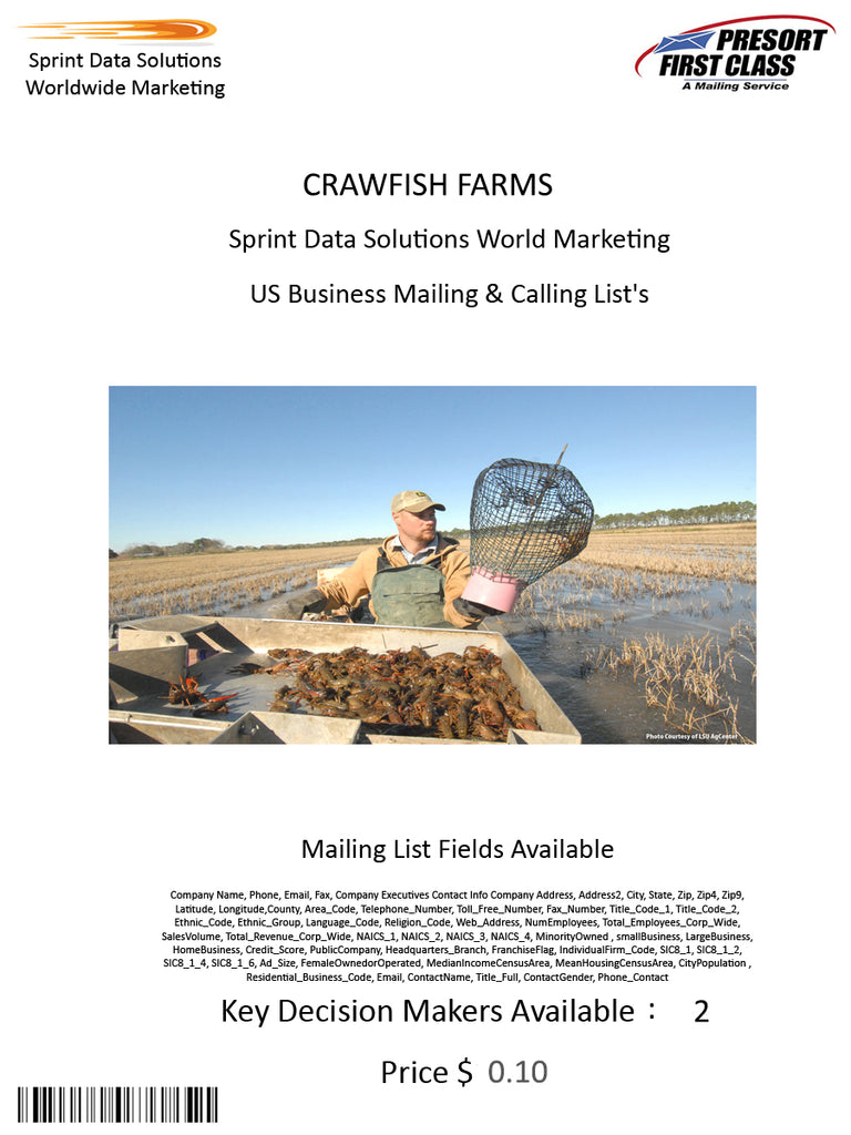 CRAWFISH FARMS