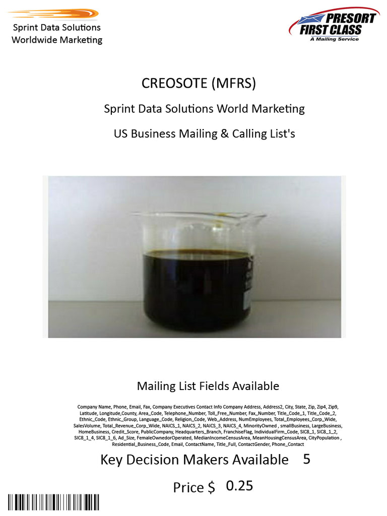 CREOSOTE (MFRS)