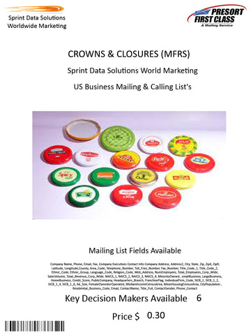 CROWNS & CLOSURES (MFRS)