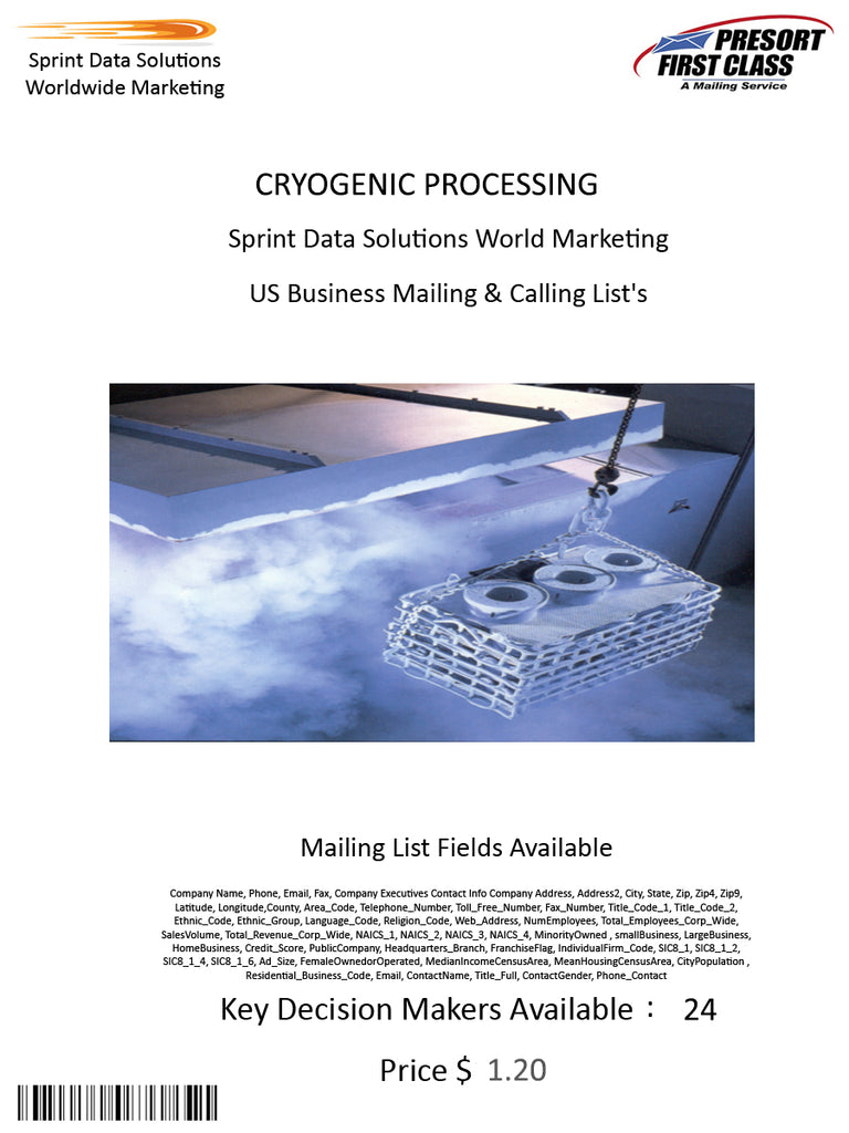 CRYOGENIC PROCESSING