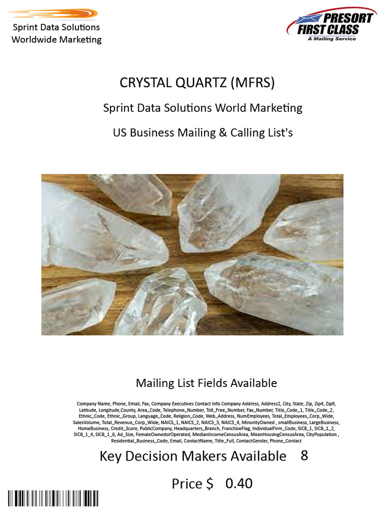 CRYSTAL QUARTZ (MFRS)