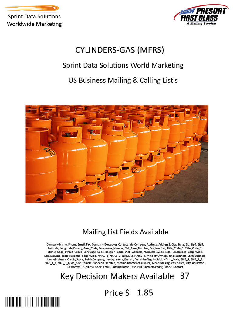 CYLINDERS-GAS (MFRS)