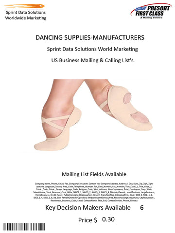 DANCING SUPPLIES-MANUFACTURERS