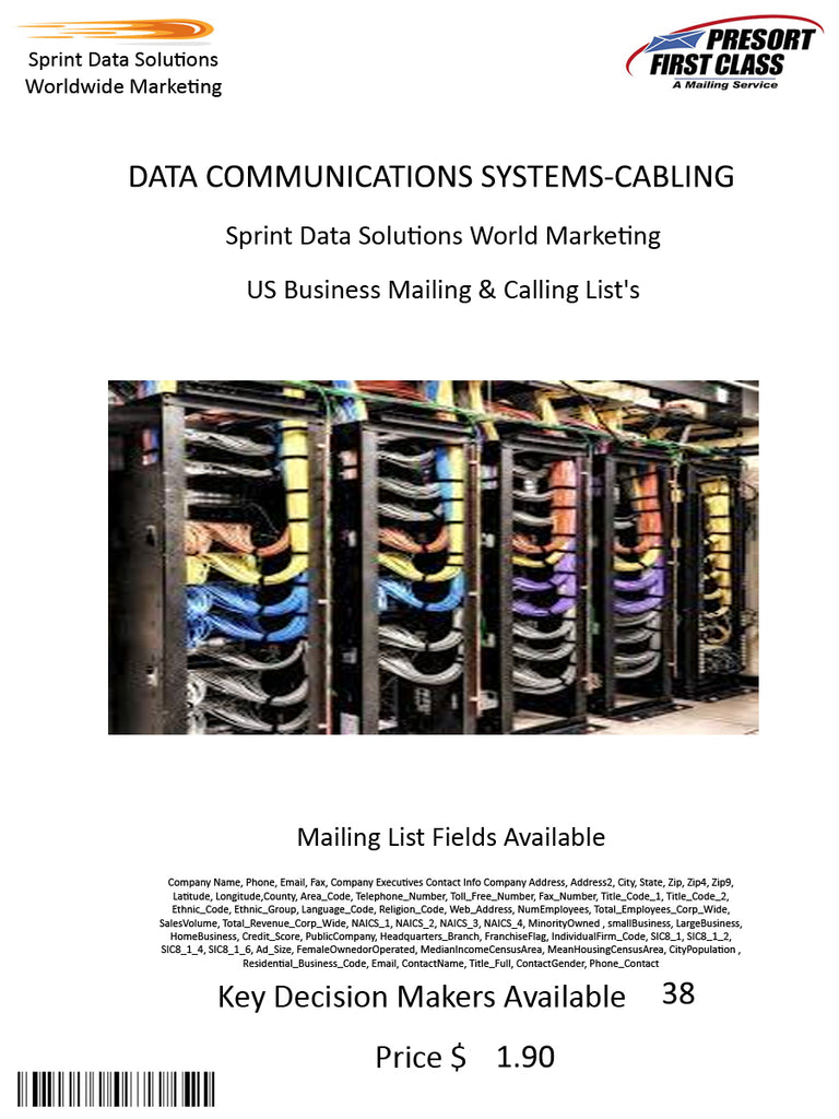 DATA COMMUNICATIONS SYSTEMS-CABLING