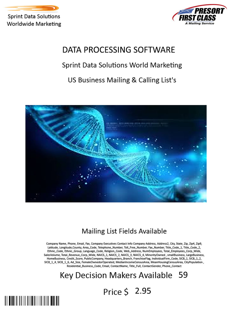 DATA PROCESSING SOFTWARE