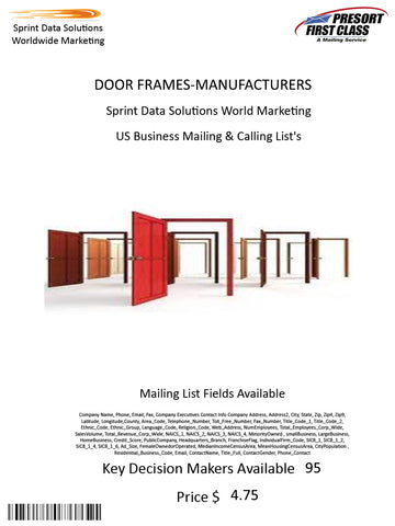 DOOR FRAMES-MANUFACTURERS