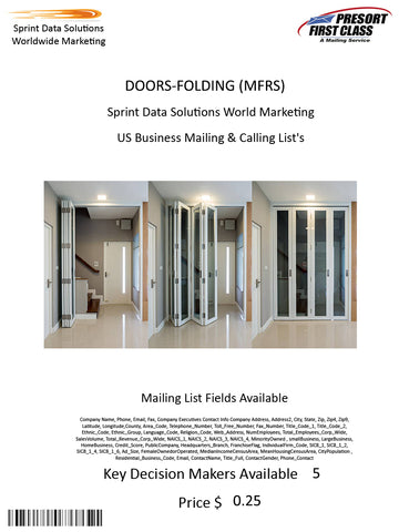 DOORS-FOLDING (MFRS)