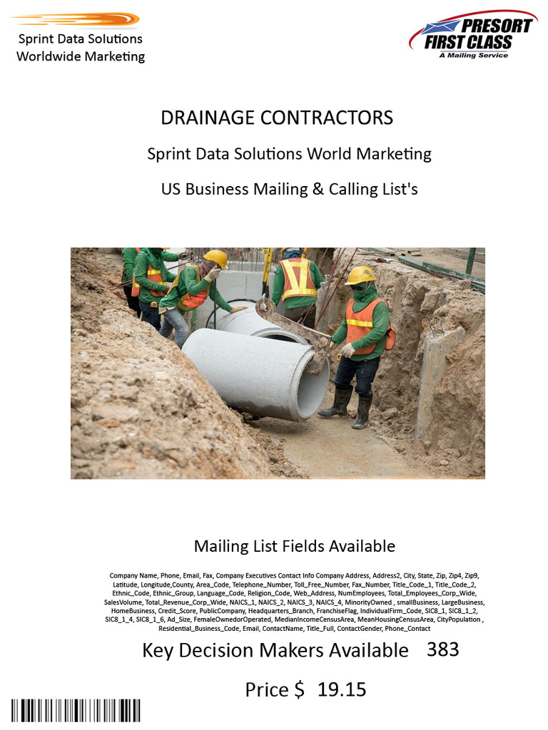 DRAINAGE CONTRACTORS