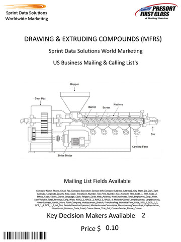 DRAWING & EXTRUDING COMPOUNDS (MFRS)