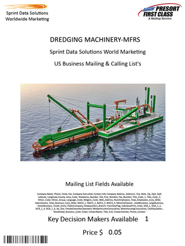 DREDGING MACHINERY-MFRS