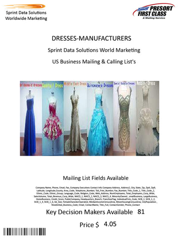 DRESSES-MANUFACTURERS